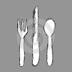 Knife and fork