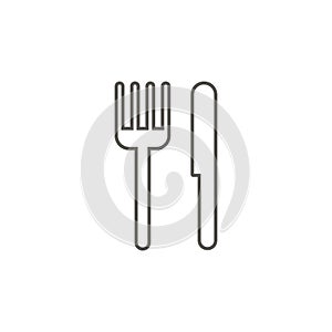 Knife and fork  icon. Simple element illustration from map and navigation concept. Knife and fork  icon. Real estate