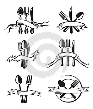 Knife, fork and spoon