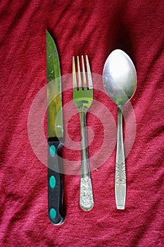 knife, fork and spoon Stainless