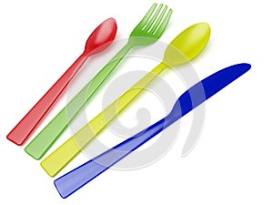 Knife, fork, spoon, teaspoon