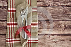 Knife and Fork table setting