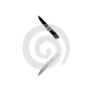 Knife icon flat