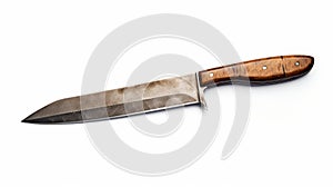 American Studio Craft Movement Inspired Knife On White Background photo