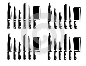 Knife set. Vector