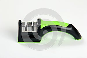 Knife sharpener, accessory for the kitchen isolated on a white background