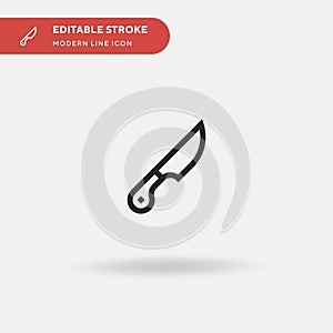 Knife Simple vector icon. Illustration symbol design template for web mobile UI element. Perfect color modern pictogram on