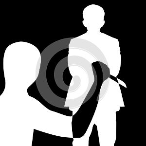 Knife stabbed in the back