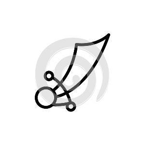 Knife, sword icon. Simple line, outline vector elements of pirate icons for ui and ux, website or mobile application