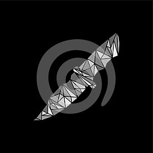 Knife Weapon army geometric polygon design
