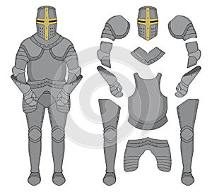 Knight armor. Color