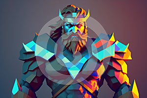 Knight in armor, in full growth, close-up, portrait