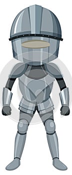 Knight cartoon character on white background