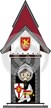 Knight at Castle Guardpost