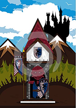 Knight at Castle Guardpost
