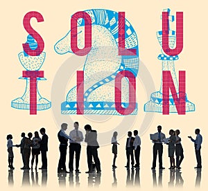 Knight Chess Piece Strategy Graphic Concept