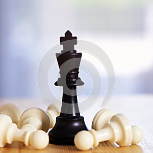 Knight of chess win , Leader success concept