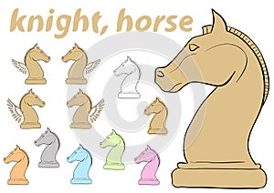 Knight chessman clipart