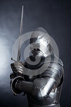 Knight on dark background