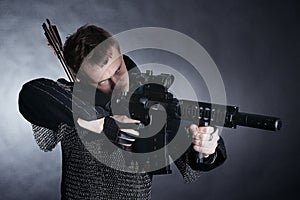 Knight on dark background