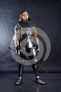 Knight on dark background