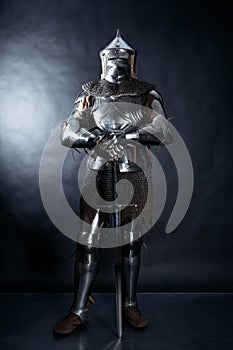 Knight on dark background