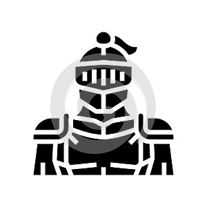 knight fairy tale glyph icon vector illustration