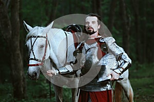 Knight in forest