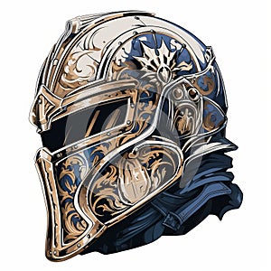 Knight Head Motocross Helmet Graphics Pack - Woodcut Style