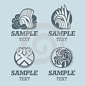 Knight helmet logo template