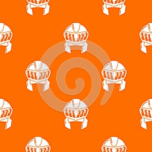 Knight helmet medieval pattern vector orange