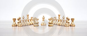 Knight horse chess with king on chessboard concepts of teamwork volunteer challenge business team or wining and leadership strateg