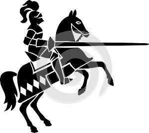 Cavaliere sul un cavallo  un rettangolo che delimita l'area stampabile 