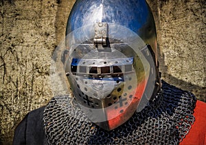 Knight in helmet