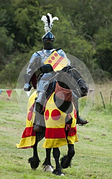 Knight at the Medieval Joust competition photo