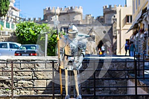 The knight in the old city of Rhodes