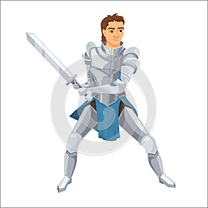 Knight. Paladin with armor photo