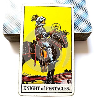 Knight of Pentacles Tarot Card Building a Business/Empire Business Man Investing in Future