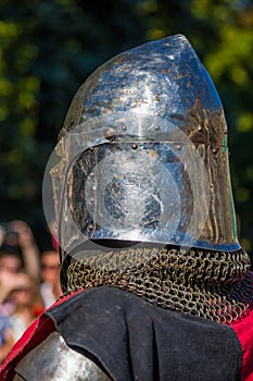 Knight's armour for historical reconstructions, close up