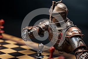 Knight& x27;s gauntlet strategizing on chessboard