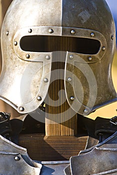 Knight`s helmet and armour