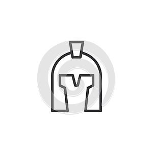 Knight`s helmet outline icon