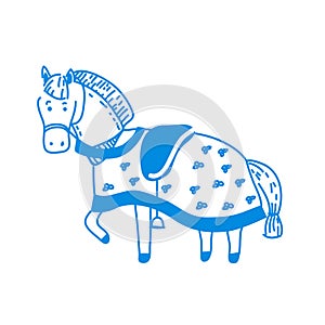 Knight`s Horse cartoon illustration photo