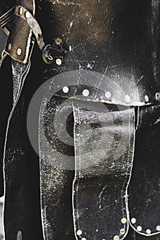 Knight`s leather armor. Protective armor. For archive