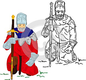 Knight with scimitar