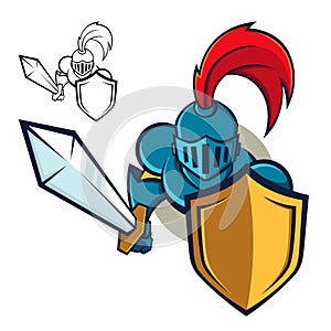 Knight with Shield and sword