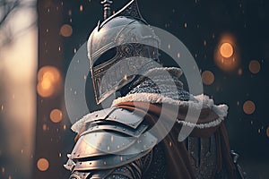 Knight in shining armor.Generative AI