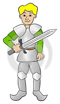 Knight with sword and armor