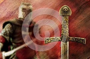 Knight and sword background