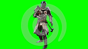 Knight Swordsman in Full Armour, 3D render